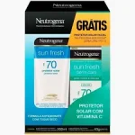 Kit Neutrogena Protetor Corporal Sun Fresh FPS70 200Ml + Facial FPS70 40G