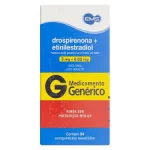 Drospirenona 3mg + Etinilestradiol 0,02mg Ems 24 Comprimidos